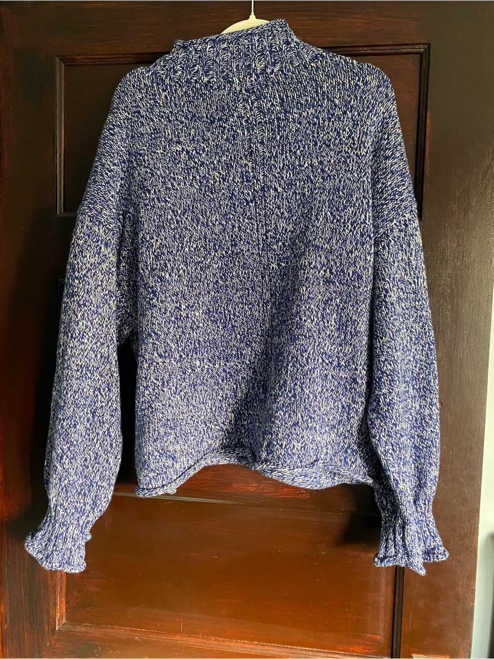 J.Crew 2025 Rollneck Blue Marled Sweater-L - Picture 3 of 6